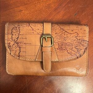 Patricia Nash Torri crossbody bag in signature map print leather